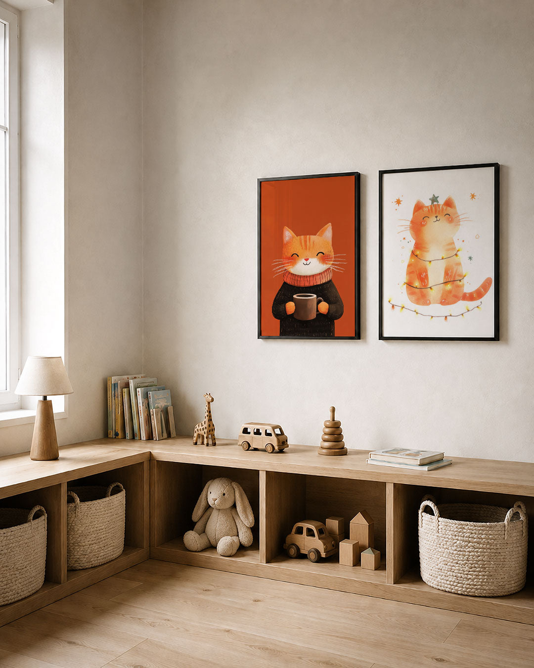 Warme kattenknuffel Posterset