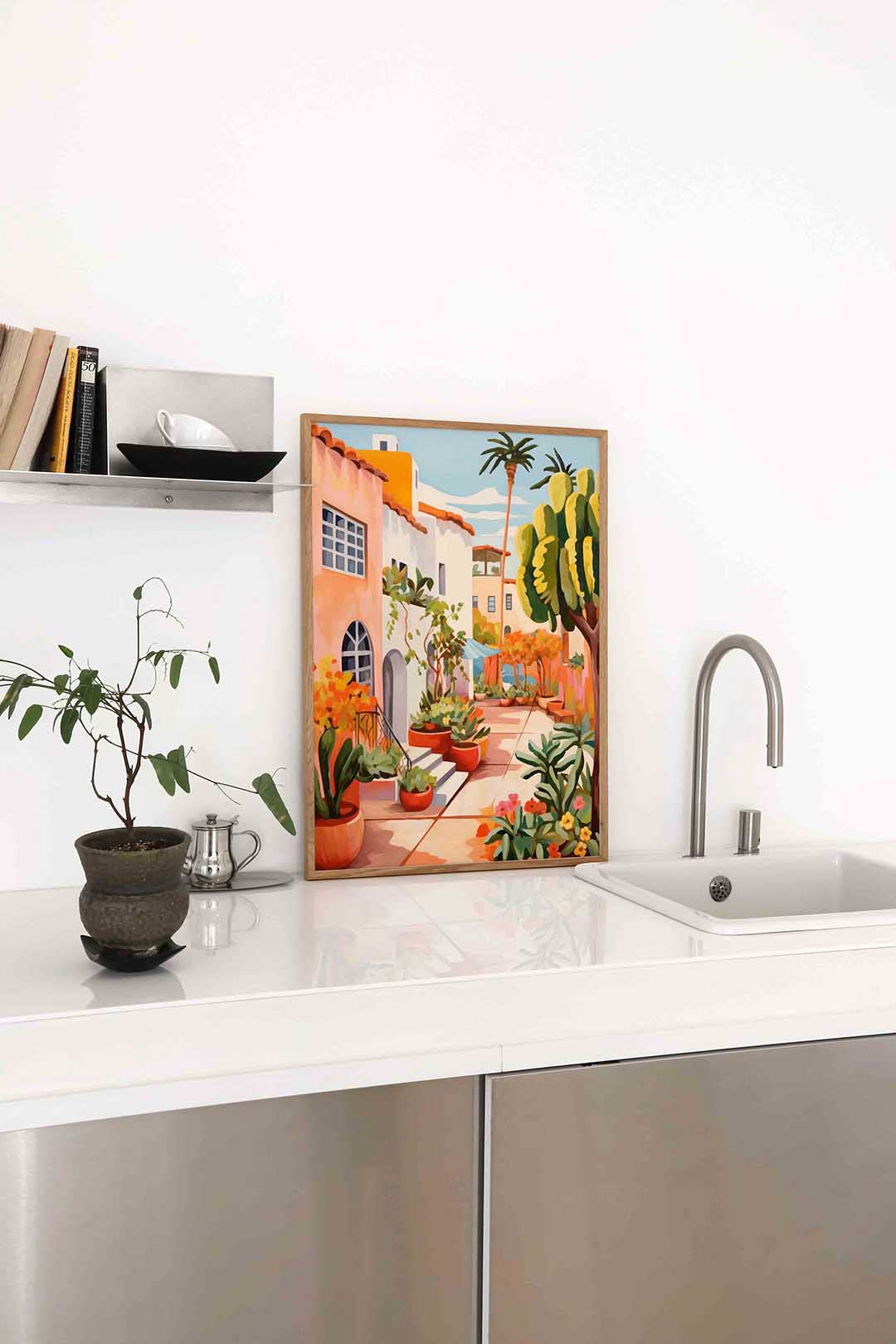 Mediterrane tuin Poster