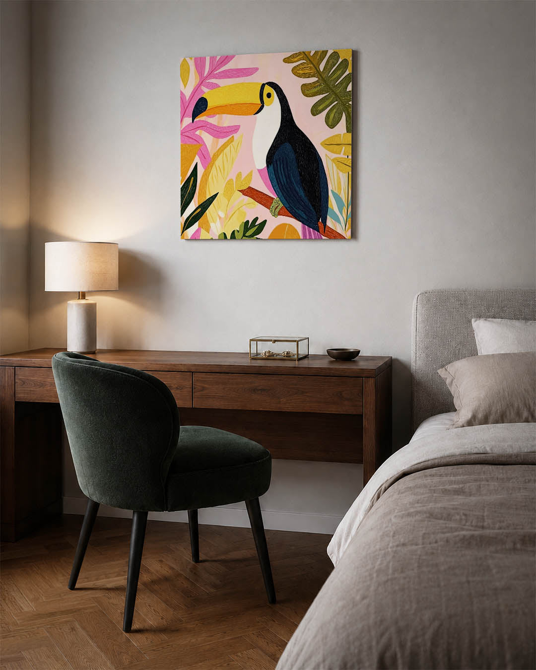 Vrolijke toekan illustratie Kunstwerk