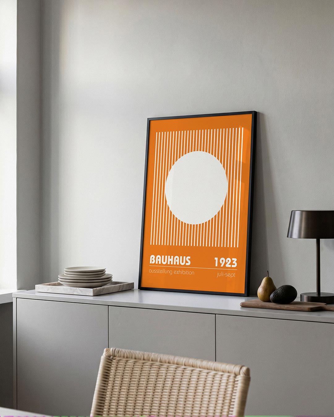 Lijnen en cirkel Poster