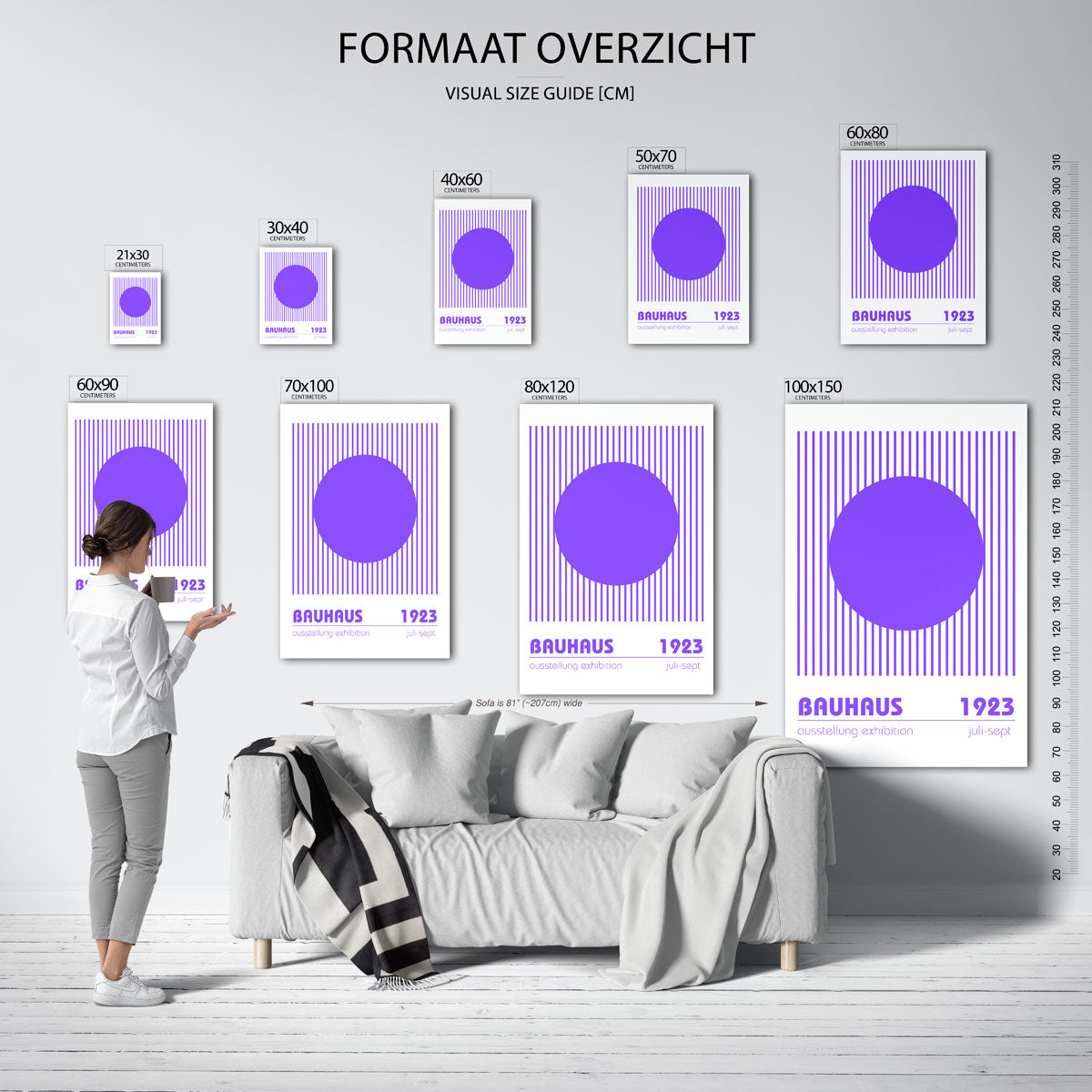 Cirkel en lijnen Poster