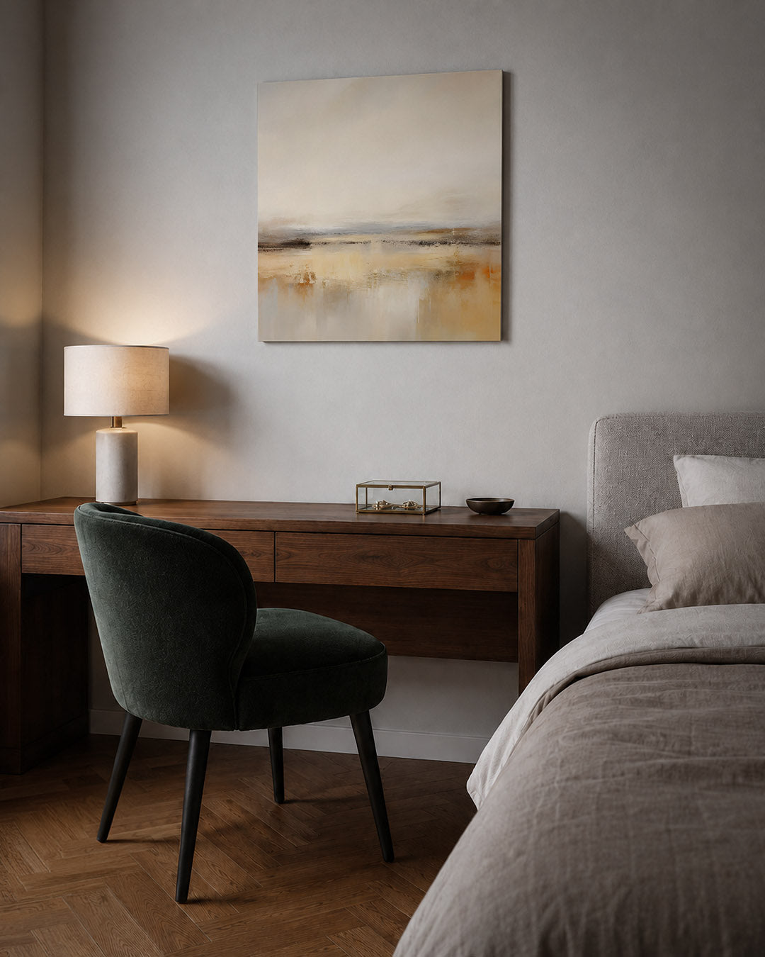 Zachte horizon Kunstwerk