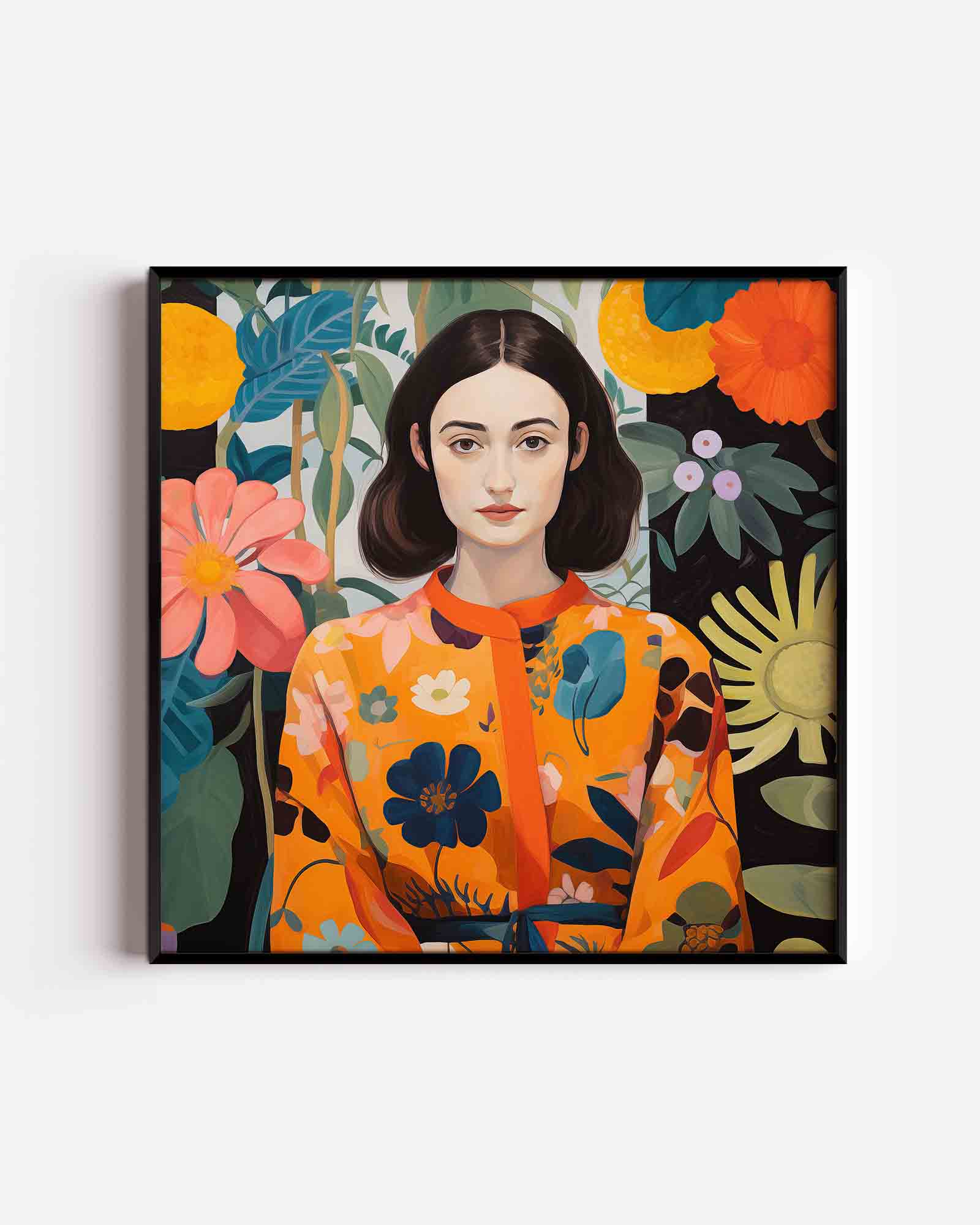 Vrouw met bloemen Poster