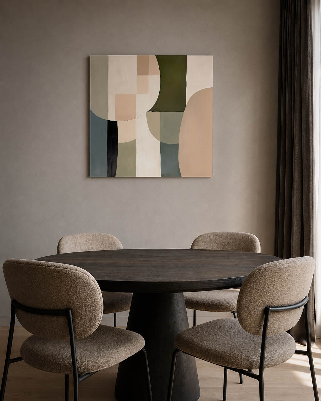 Geometrische vormen compositie Kunstwerk