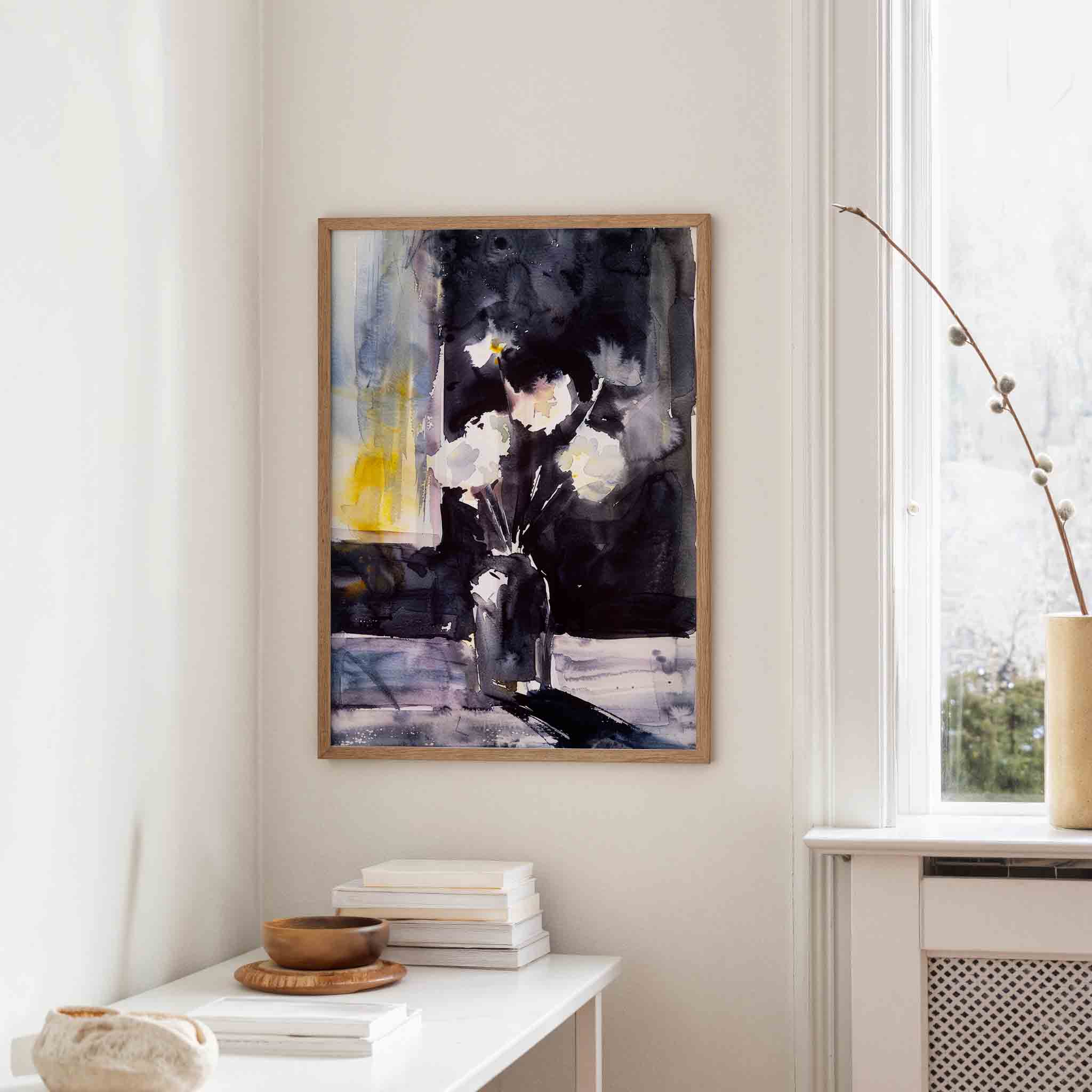 Bloemen in vaas Poster