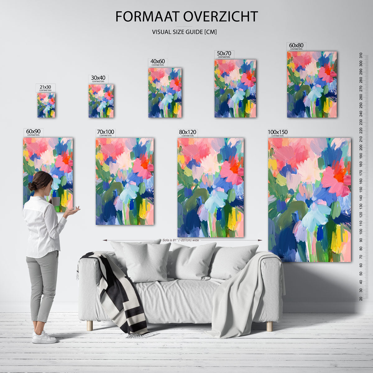 Bloemen in levendige kleuren Poster