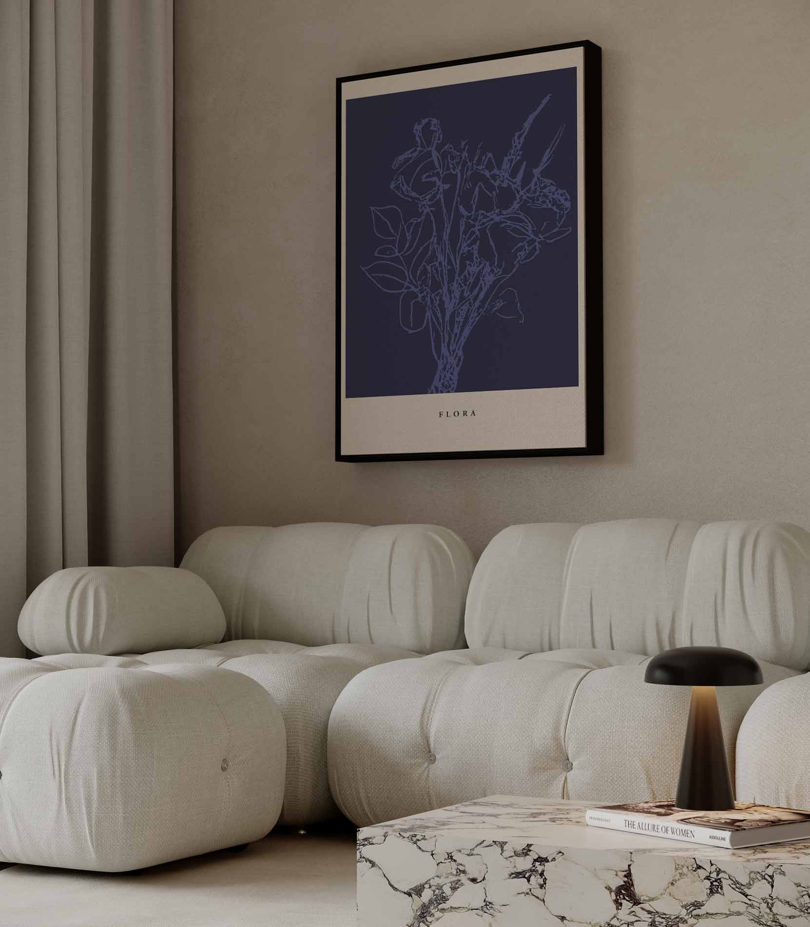 Flora Elegantie Kunstwerk-canvas-dibond-plexiglas-wanddecoratie-WallArtistic