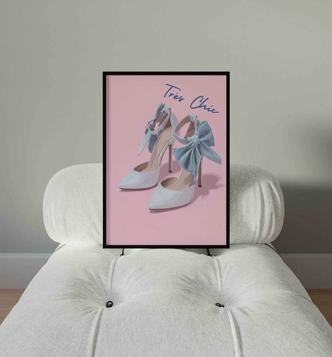 Hoge hakken met strik Poster