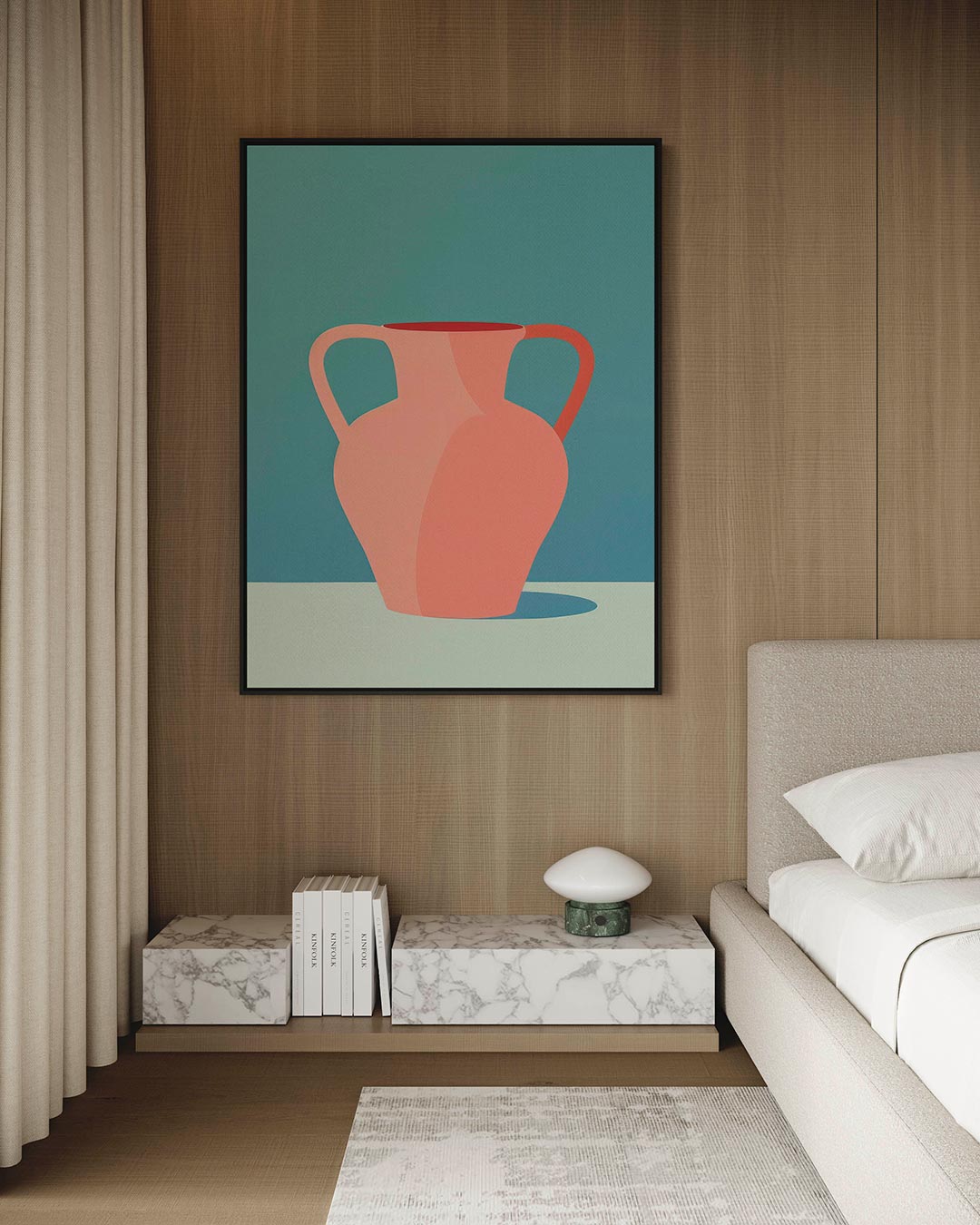 Vaas met schaduw Kunstwerk