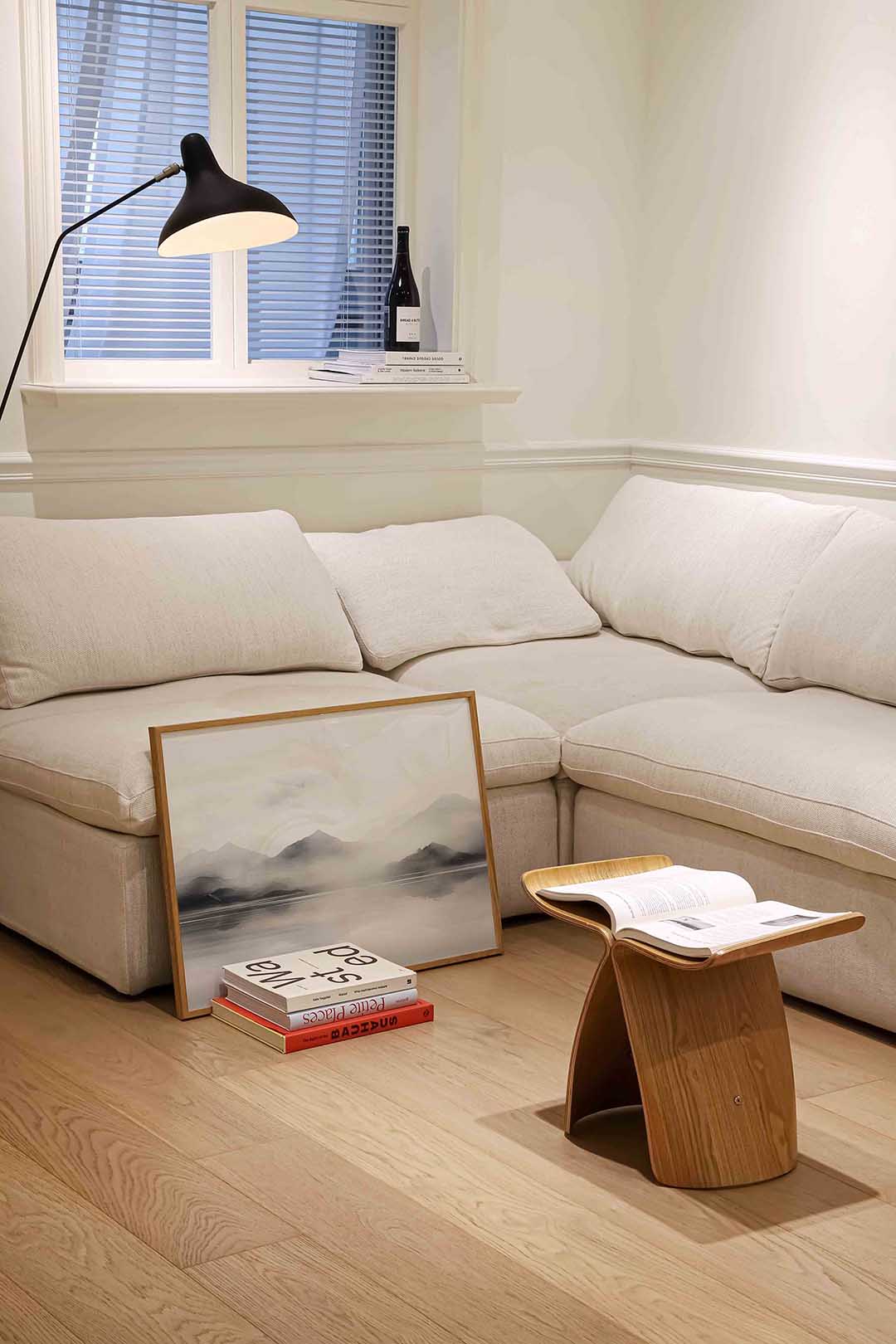Berglandschap met mist Poster