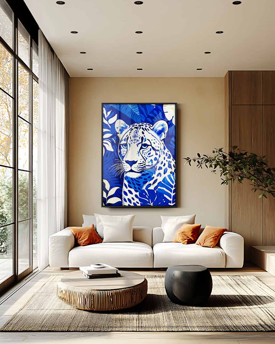 Blue Jungle Leopard Artwork