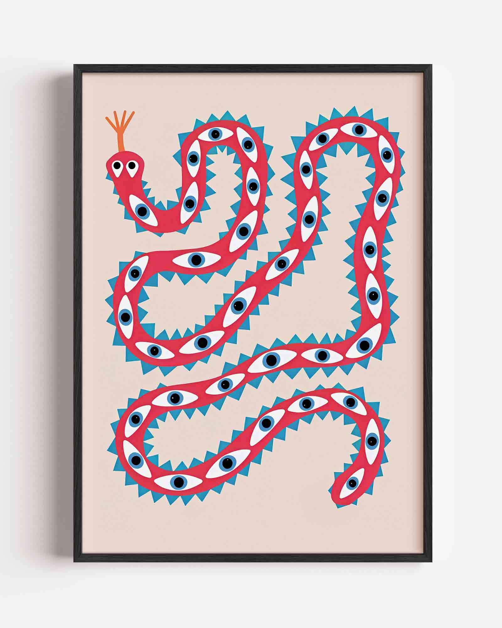 Slang met ogen Poster