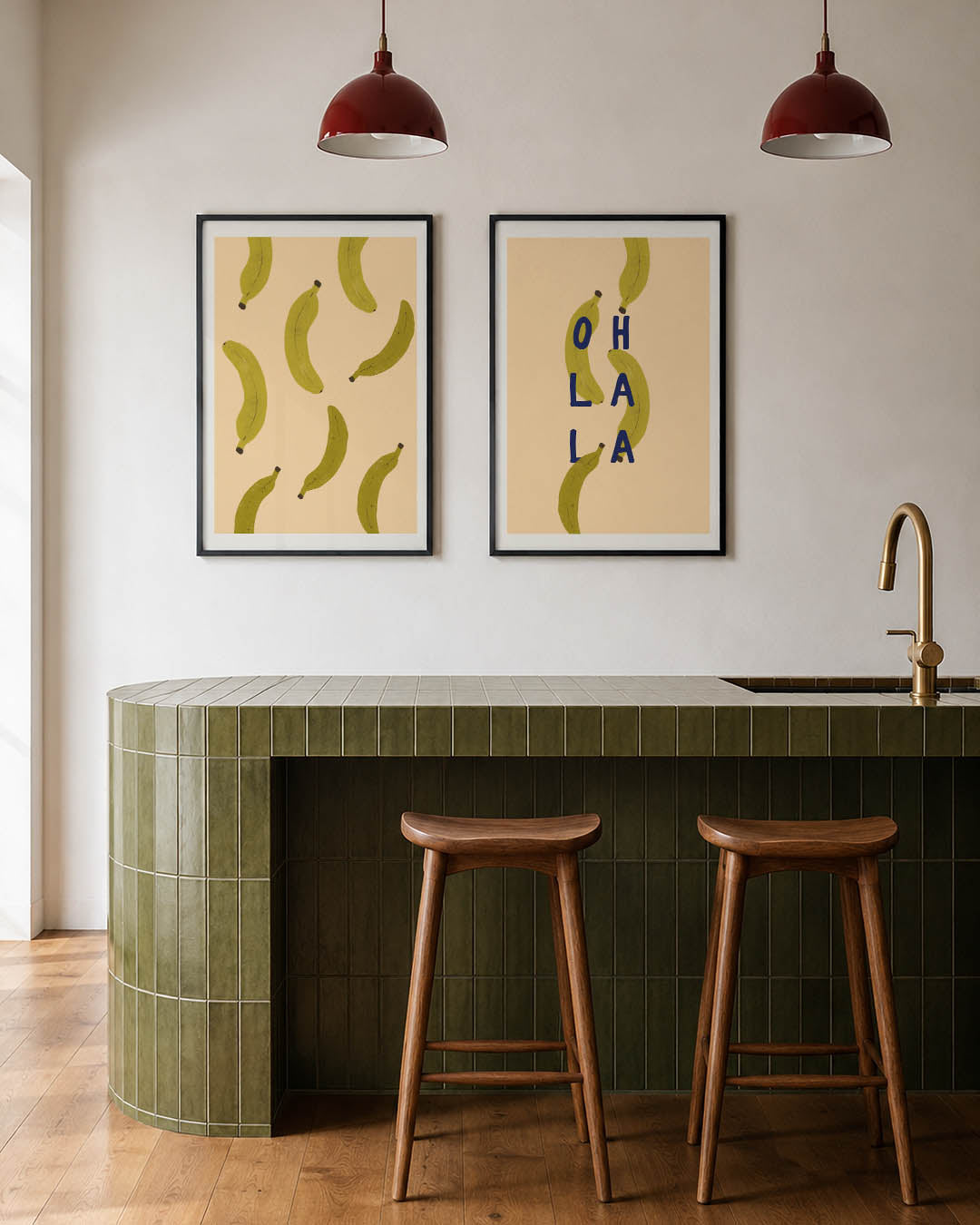 Speelse bananen Posterset