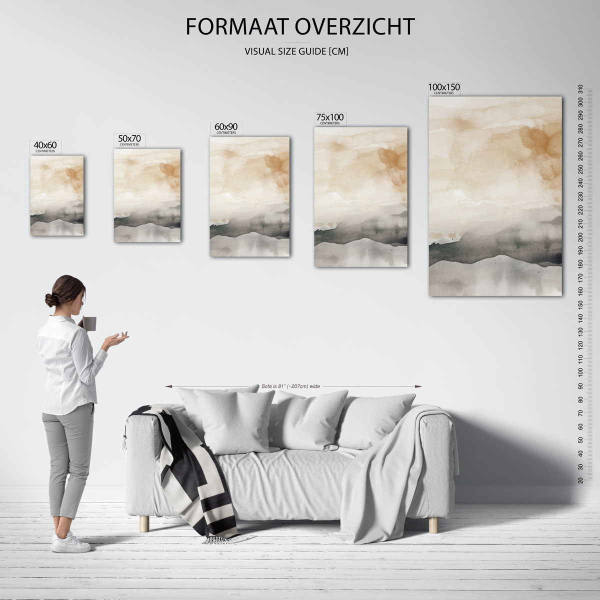 Zachte aardetinten Kunstwerk