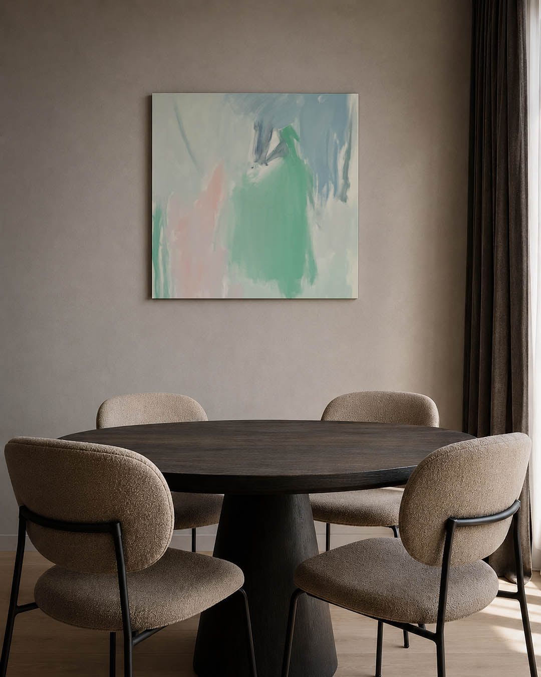 Vloeiende kleurencompositie Kunstwerk