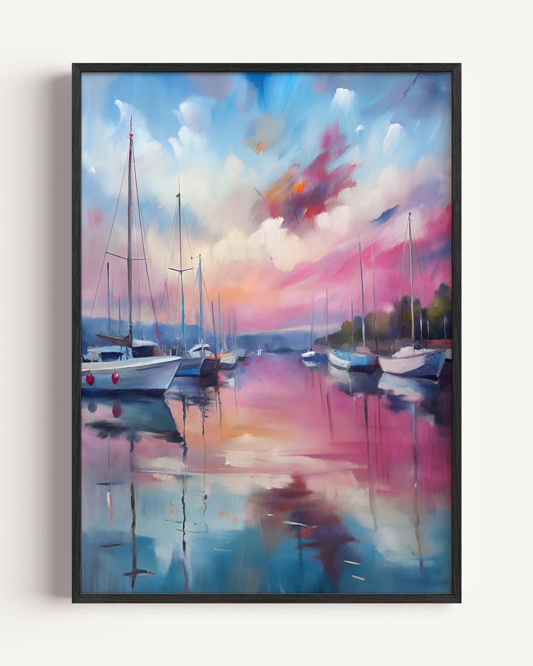 Dromerige Zonsopgang in de Haven Poster-WallArtistic