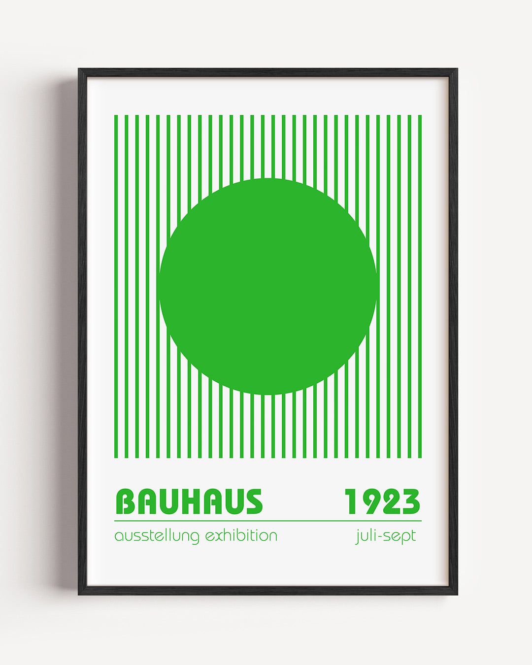 Groene cirkel lijnen Poster