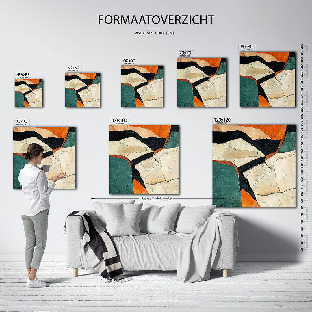 Dynamische vormen Kunstwerk