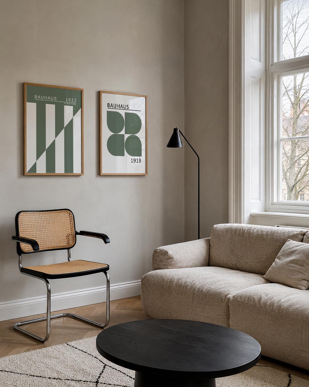 Strakke lijnenspel Posterset