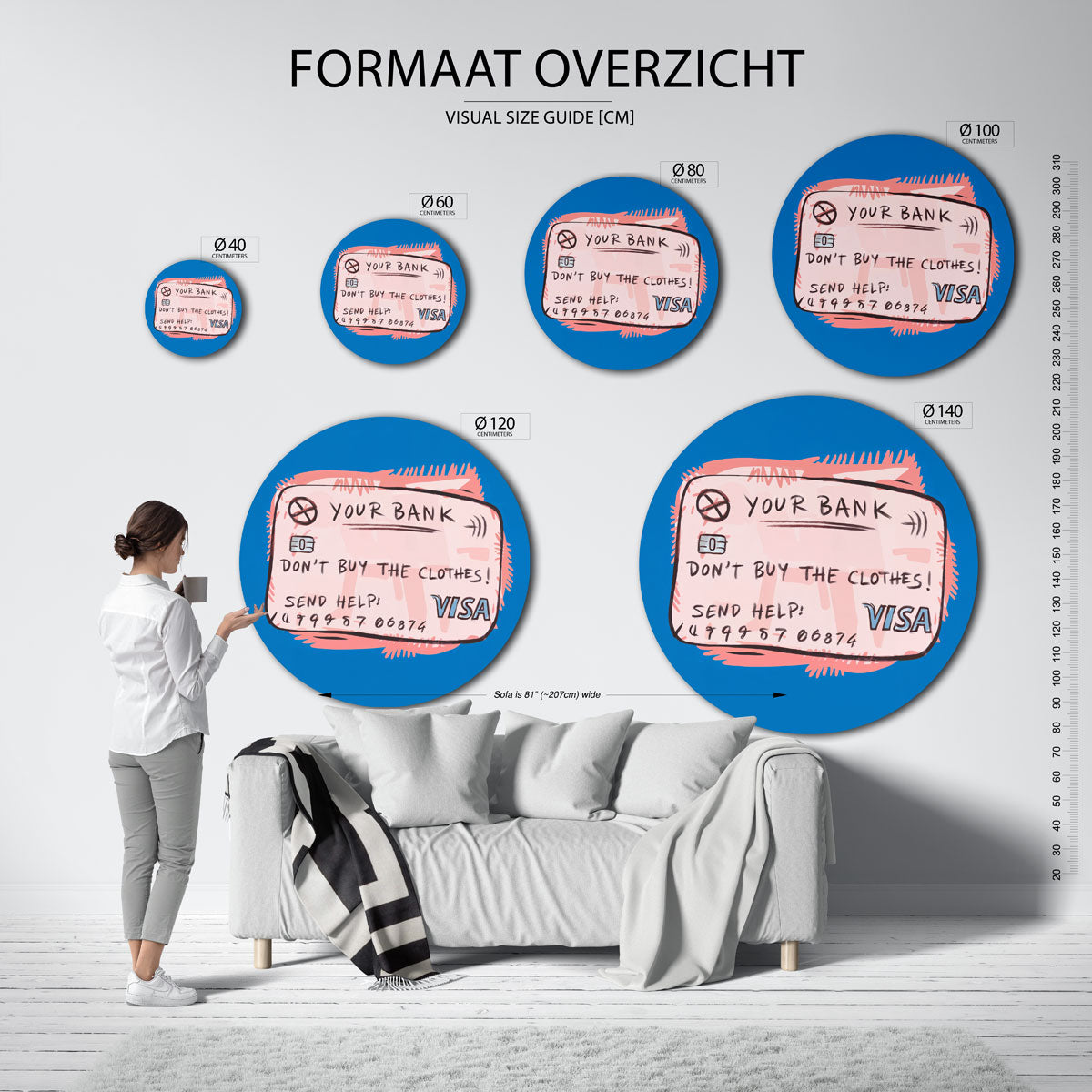 Creditcard illustratie Muurcirkel
