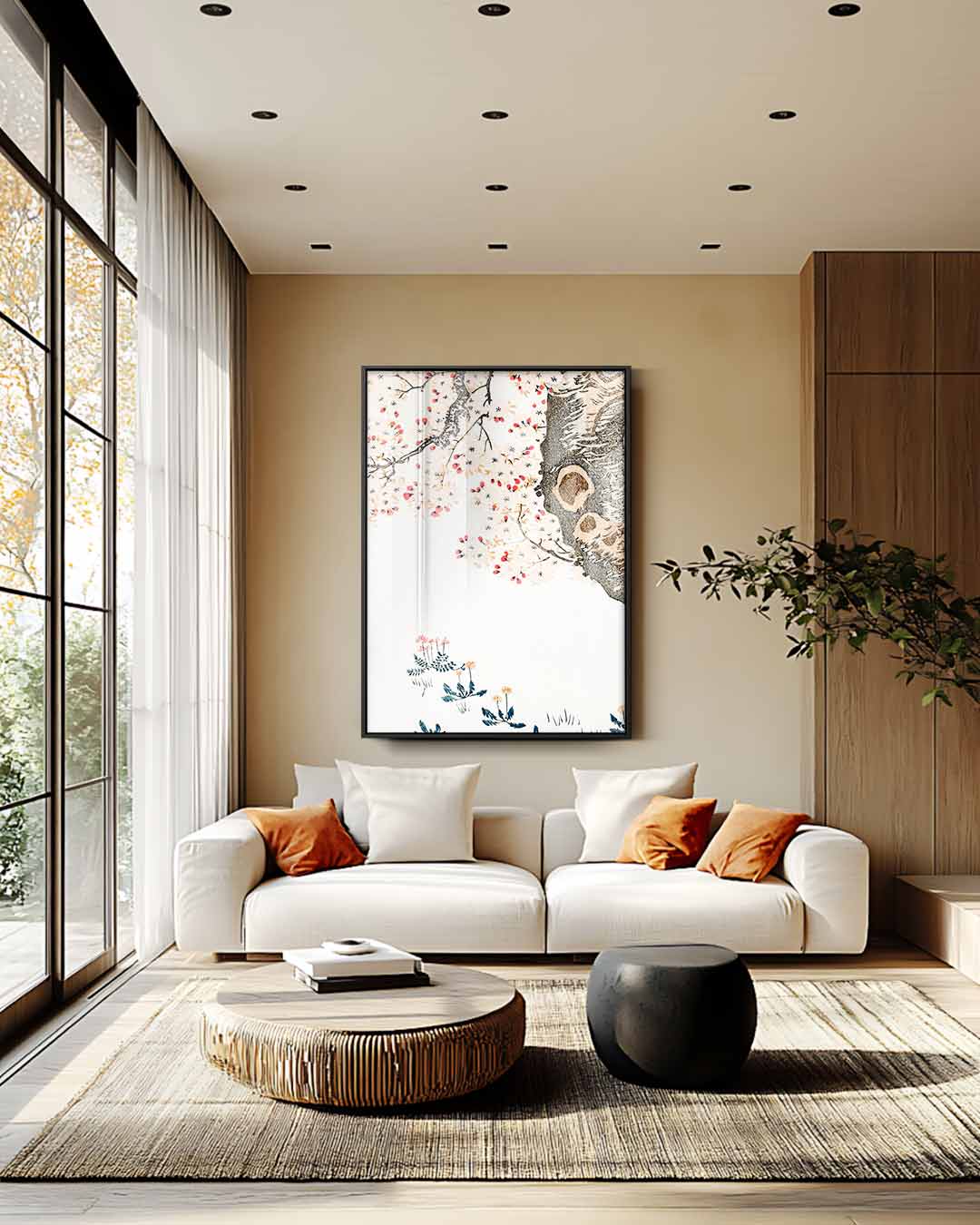 Bloeiende Sakura Print Kunstwerk-canvas-dibond-plexiglas-wanddecoratie-WallArtistic