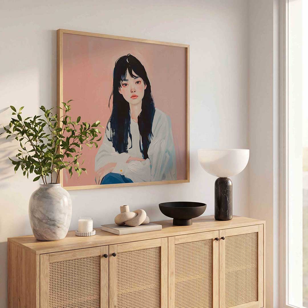 Vrouw met donkere haren Poster
