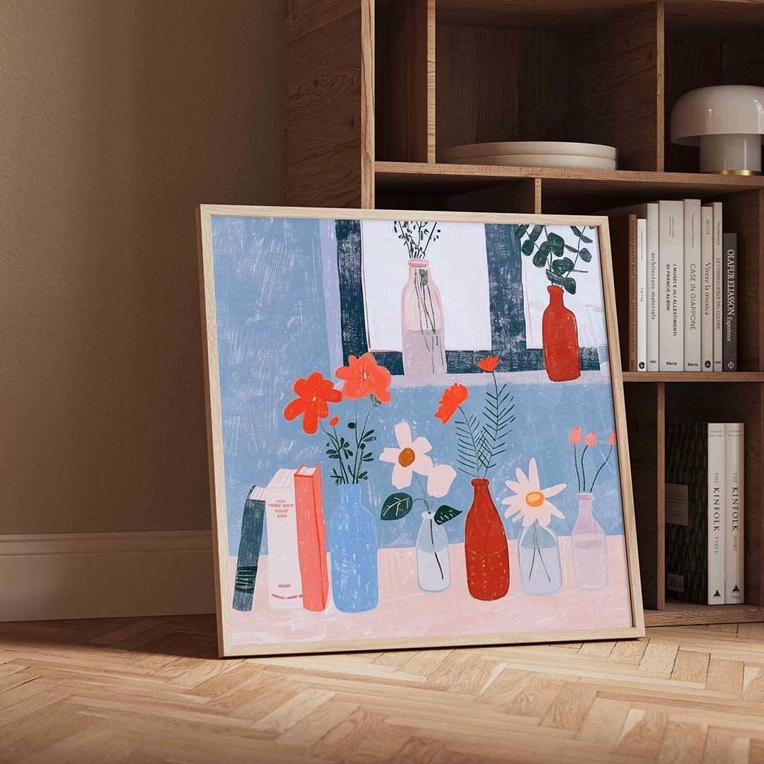 Bloemen en vazen Poster