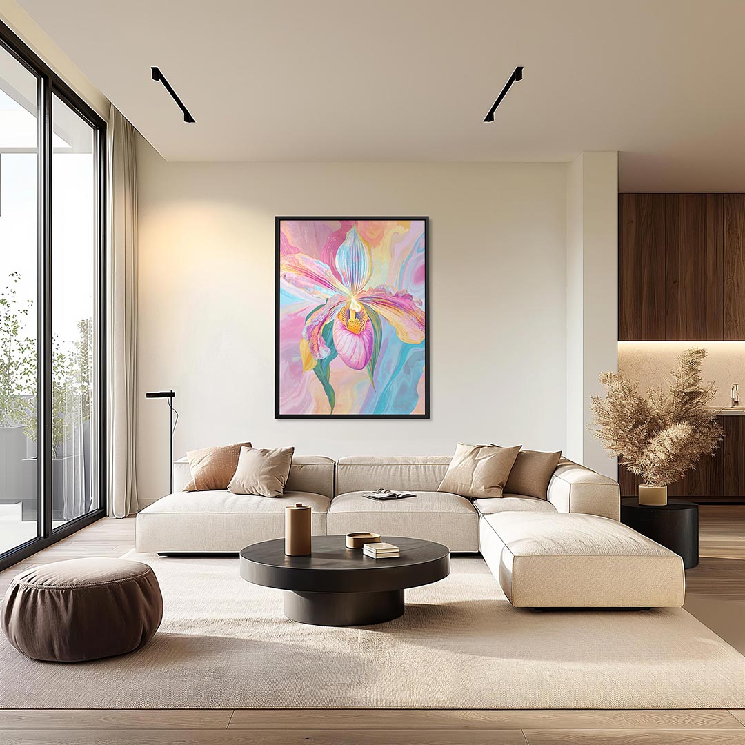 Kleurrijke bloem illustratie Kunstwerk