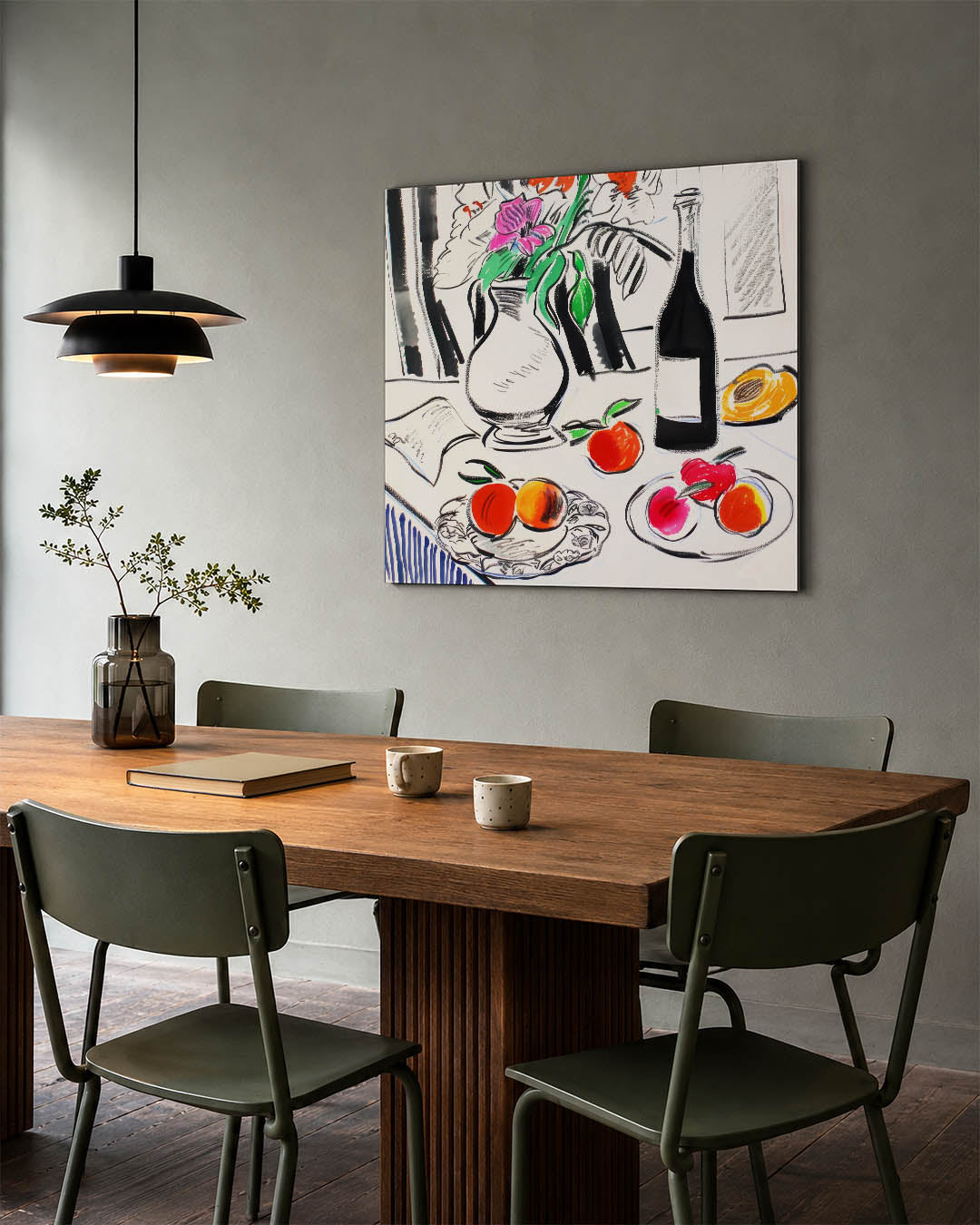 Vrolijke tafelsetting Kunstwerk