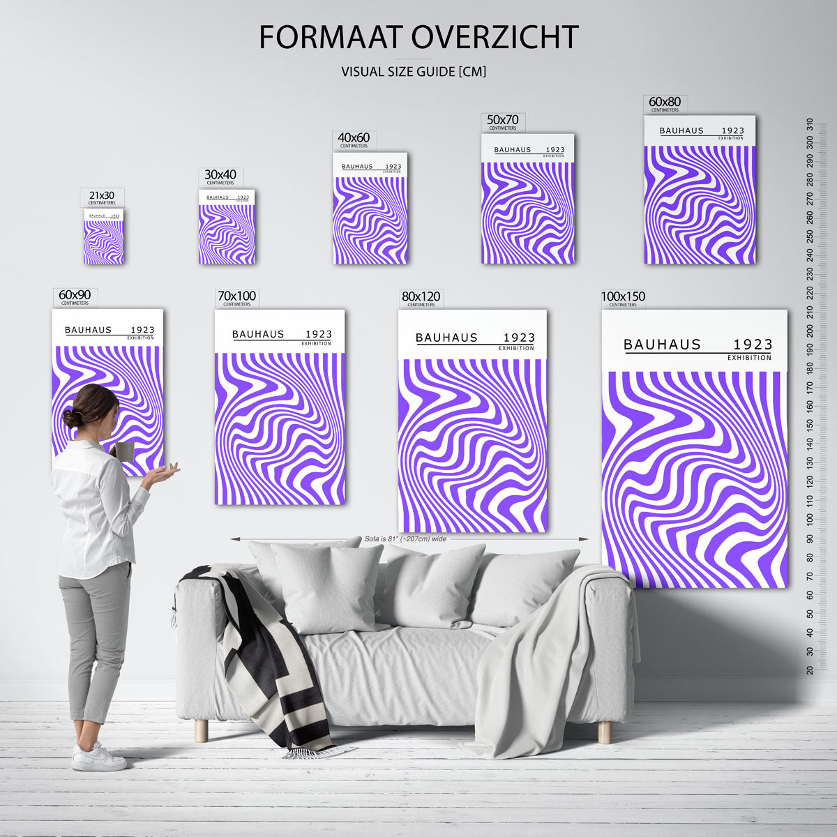 Golvend lijnenspel Poster