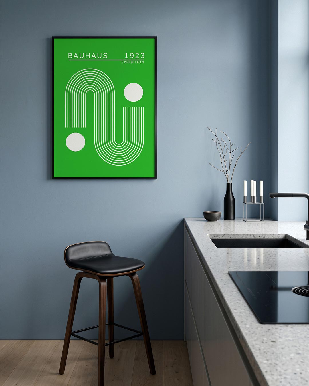 Lijnen en cirkelvormen Poster