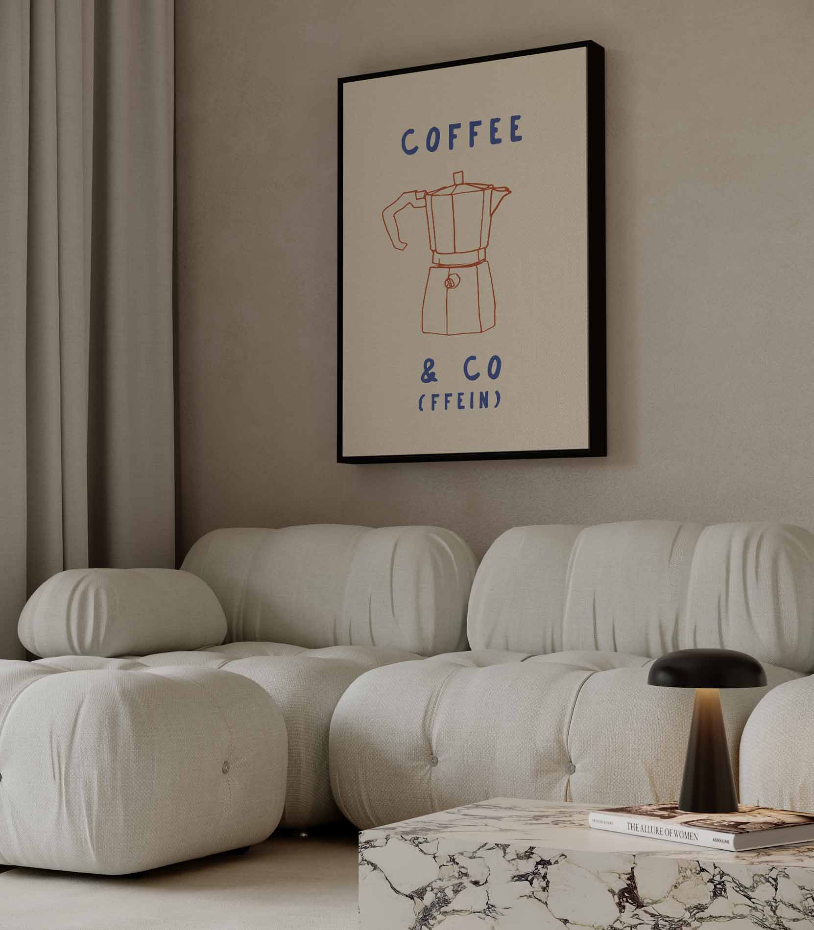 Eenvoudige Koffie Charme Kunstwerk-canvas-dibond-plexiglas-wanddecoratie-WallArtistic