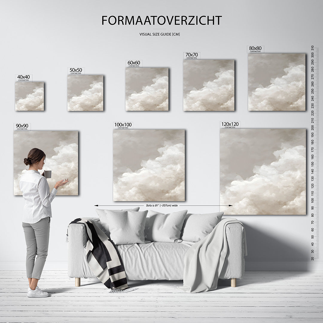 Zachte wolken Kunstwerk