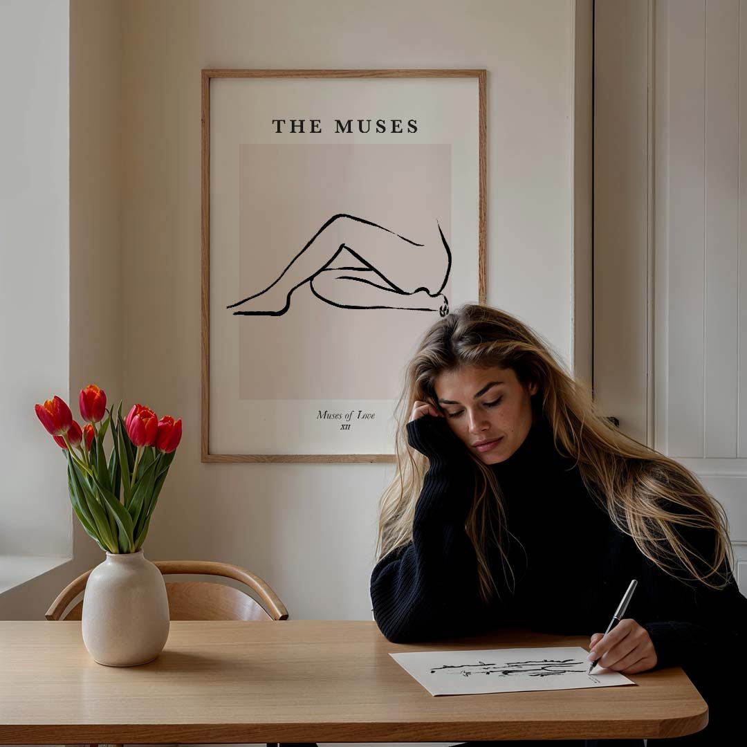De Muses - Elegante Kunstposter-WallArtistic