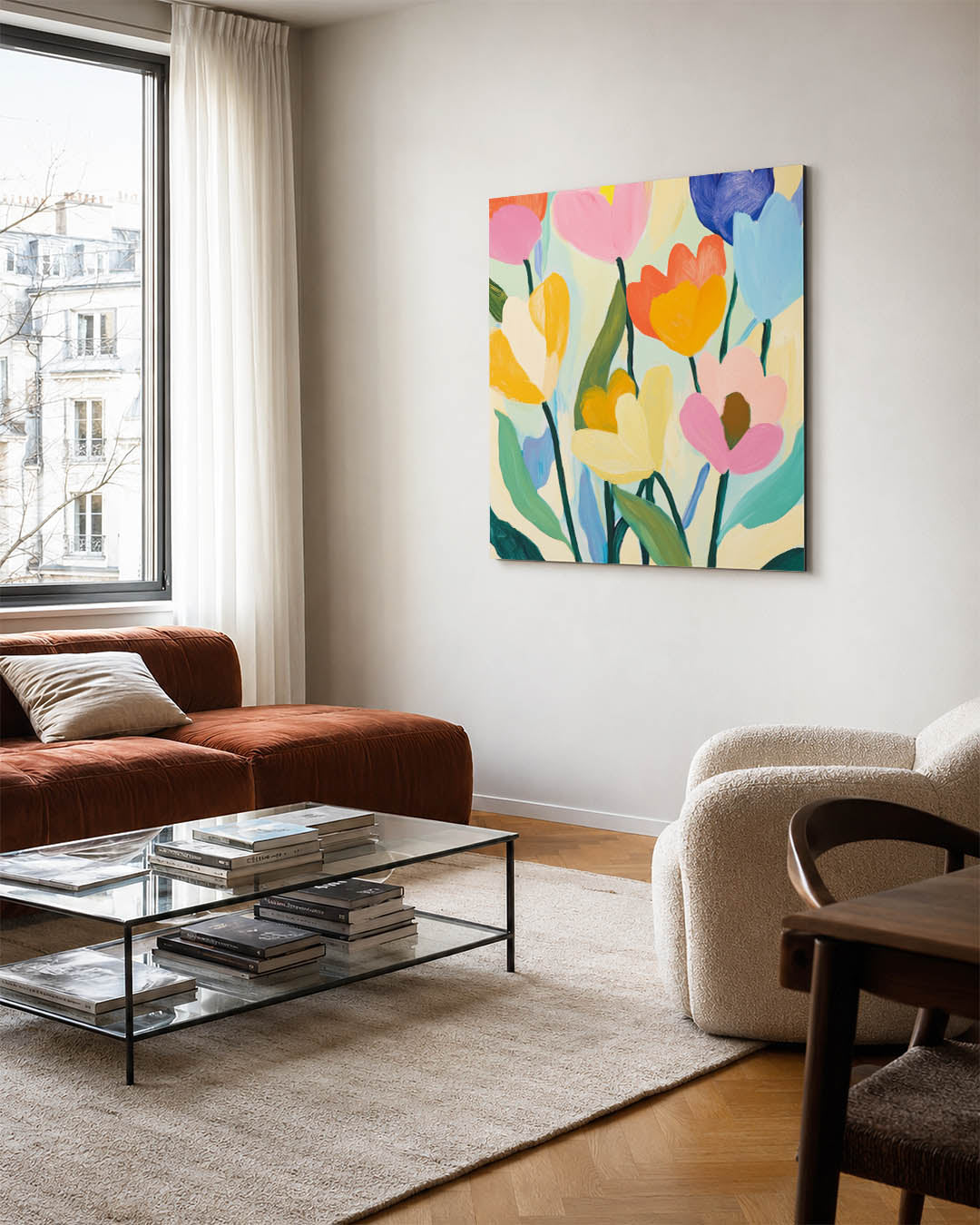 Bloemrijke kleurenpracht Kunstwerk