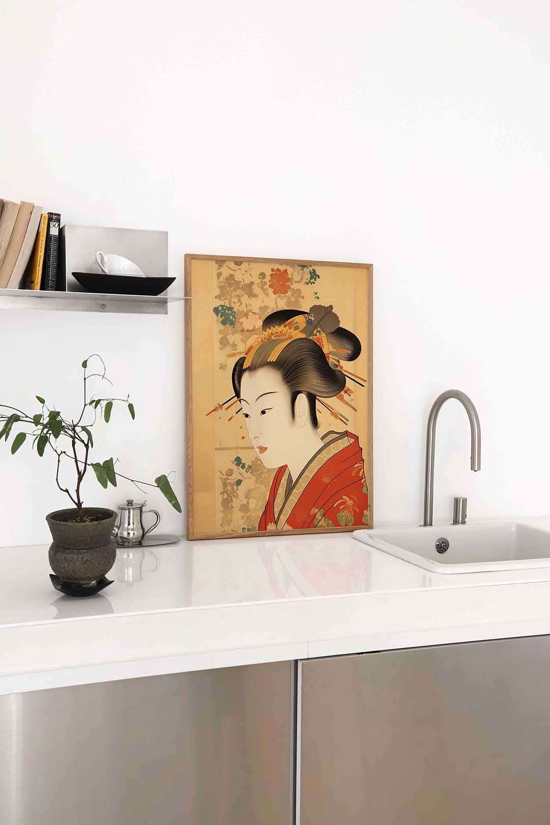 Japanse vrouw in kimono Poster