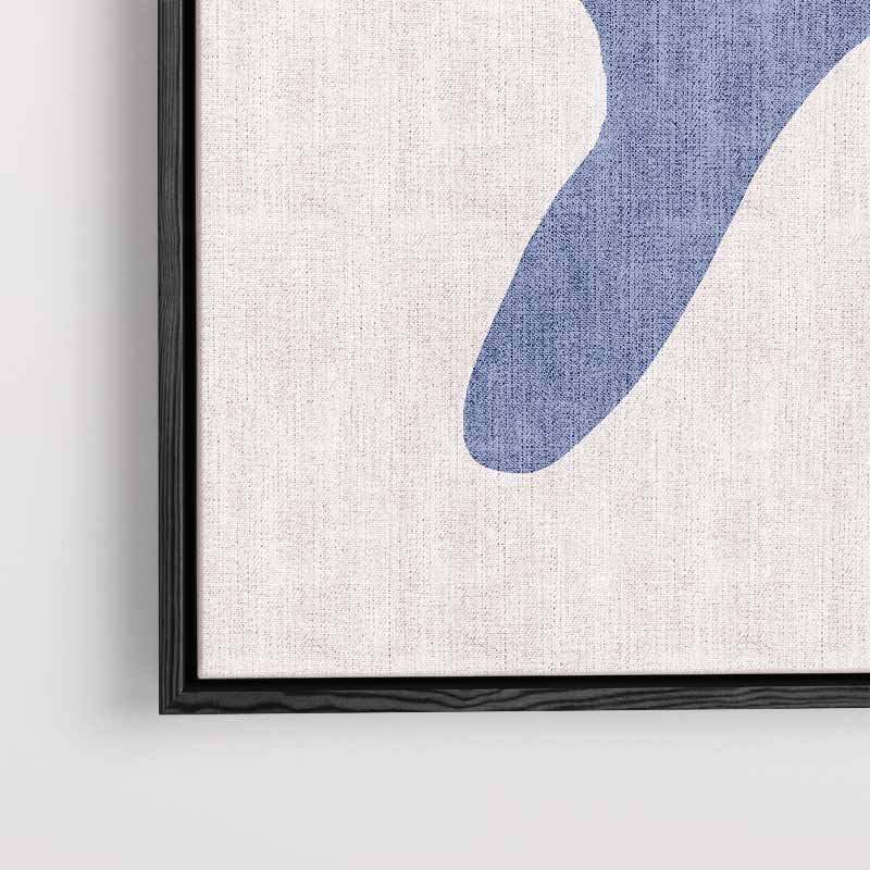 Blauwe Abstracte Vormen Kunstwerk-canvas-dibond-plexiglas-wanddecoratie-WallArtistic