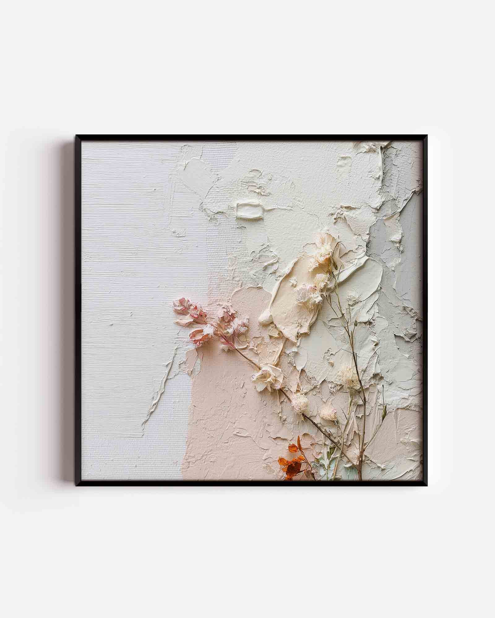 Gedroogde bloemen en textuur Poster