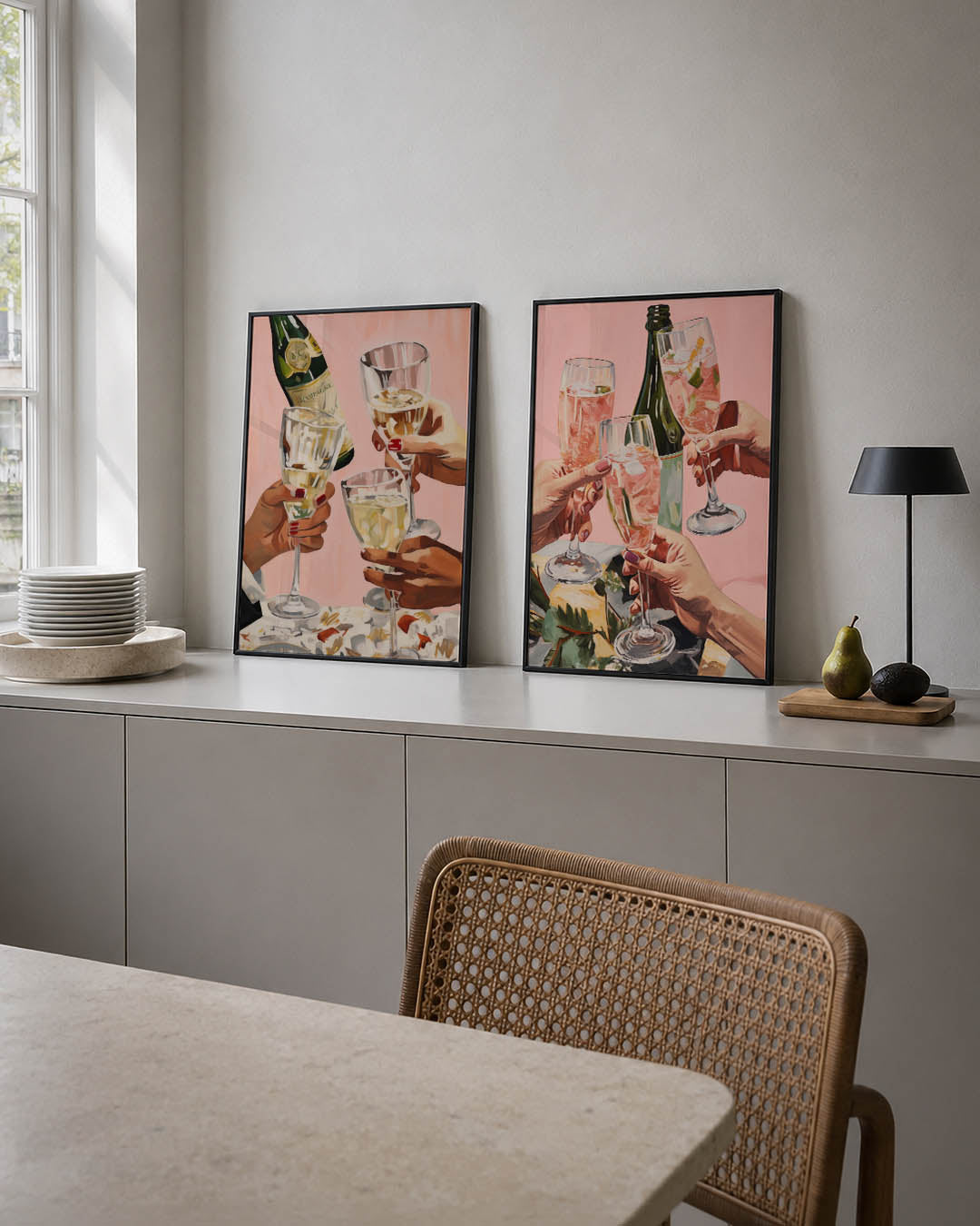 Bubbels en toast Posterset