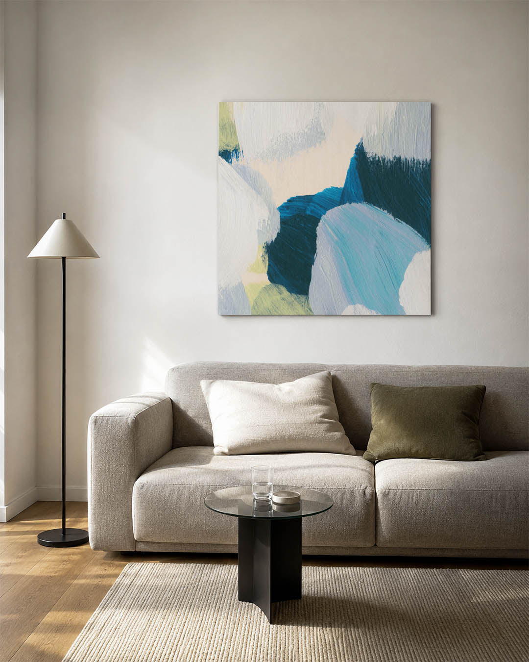 Kleurrijke penseelstreken Kunstwerk