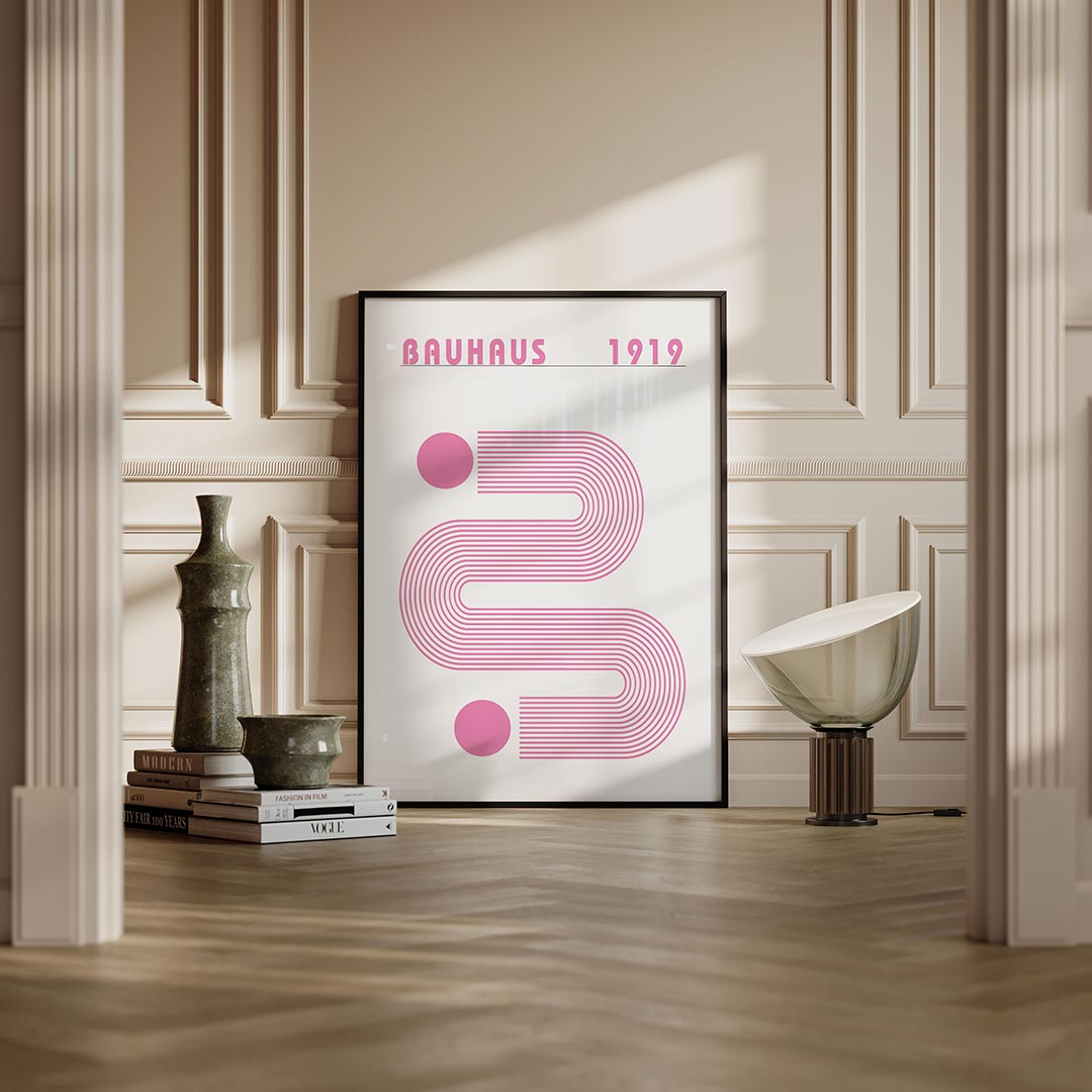 Lijnen en cirkel Poster