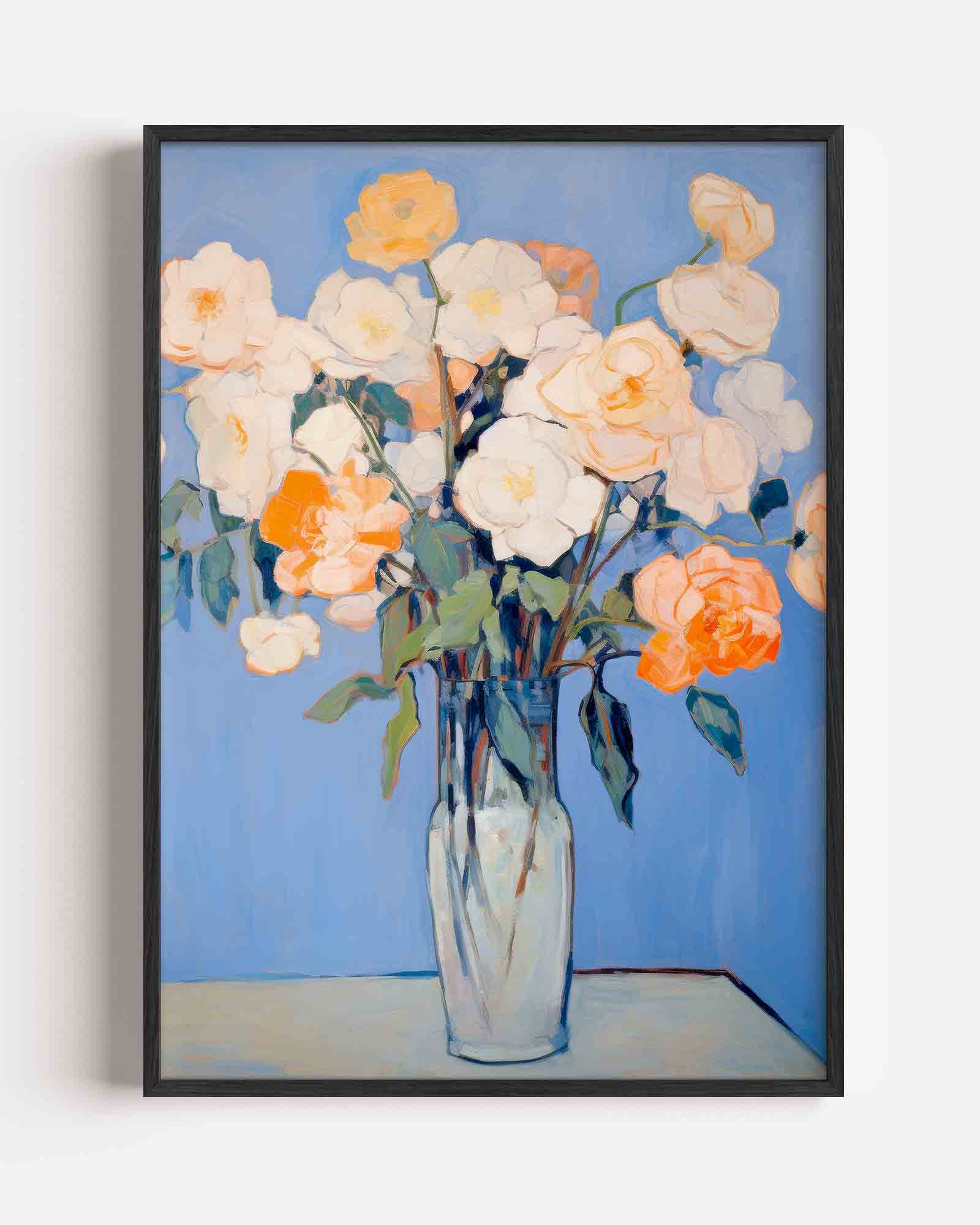 Bloemen in vaas Poster