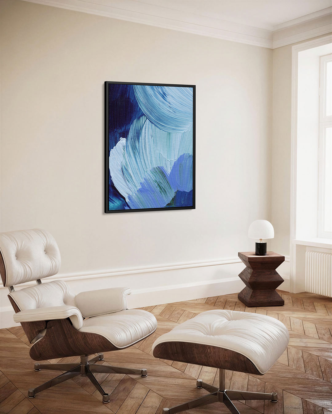 Vloeiende kleurencompositie Kunstwerk