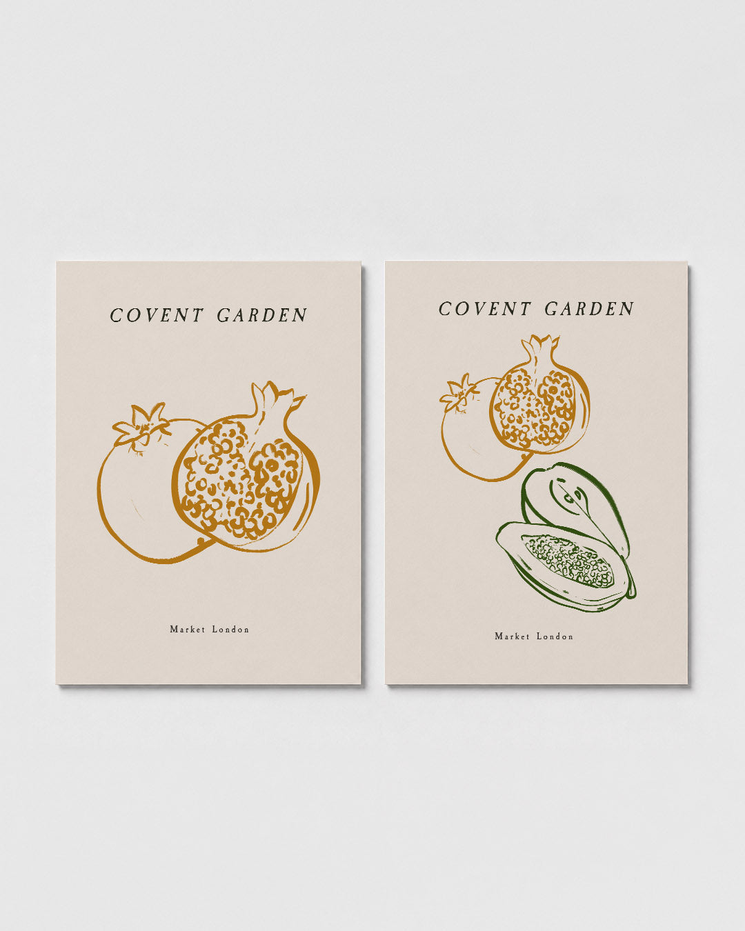 Fruitige lijnen Posterset