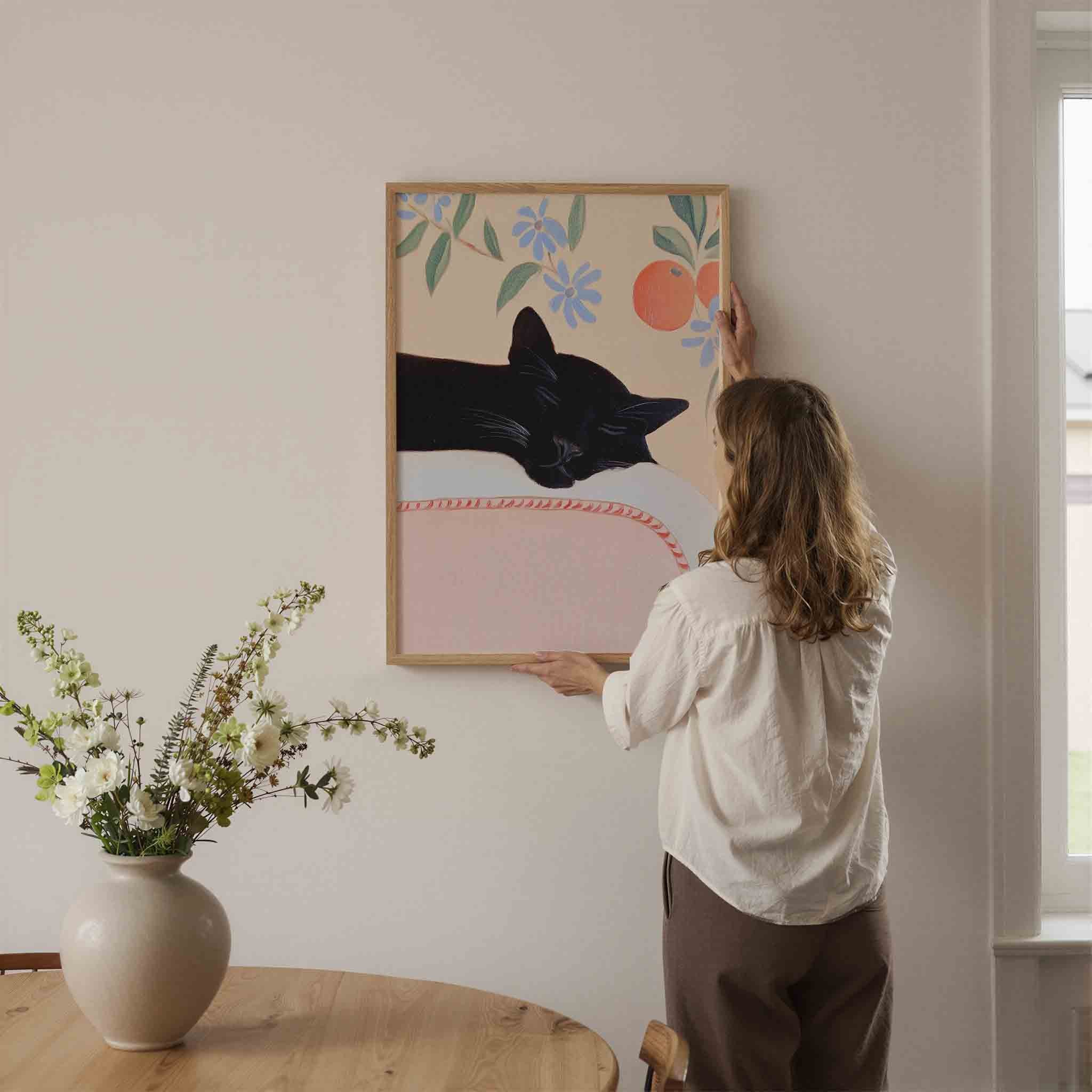 Slapende kat Poster