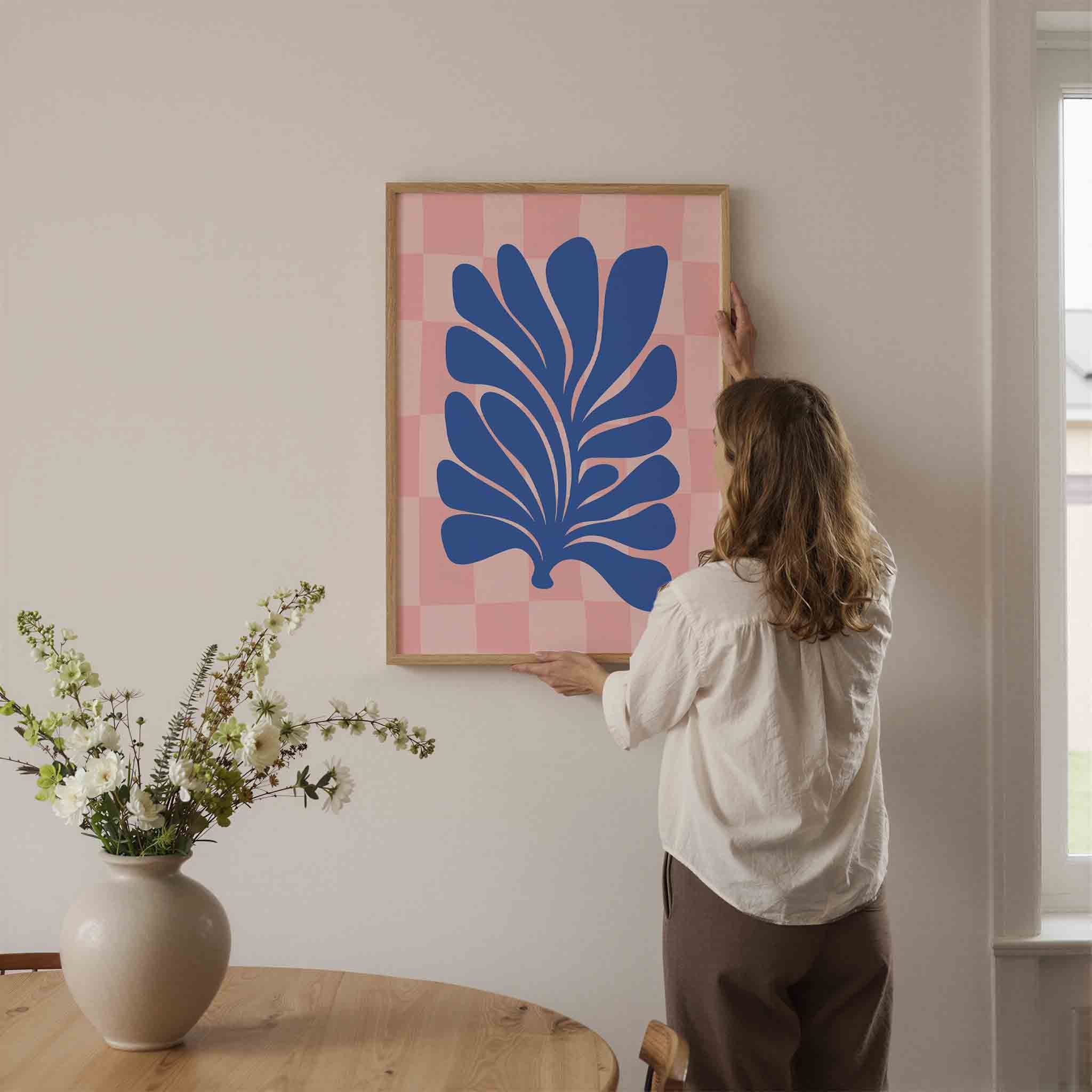 Blauwe bladeren Poster