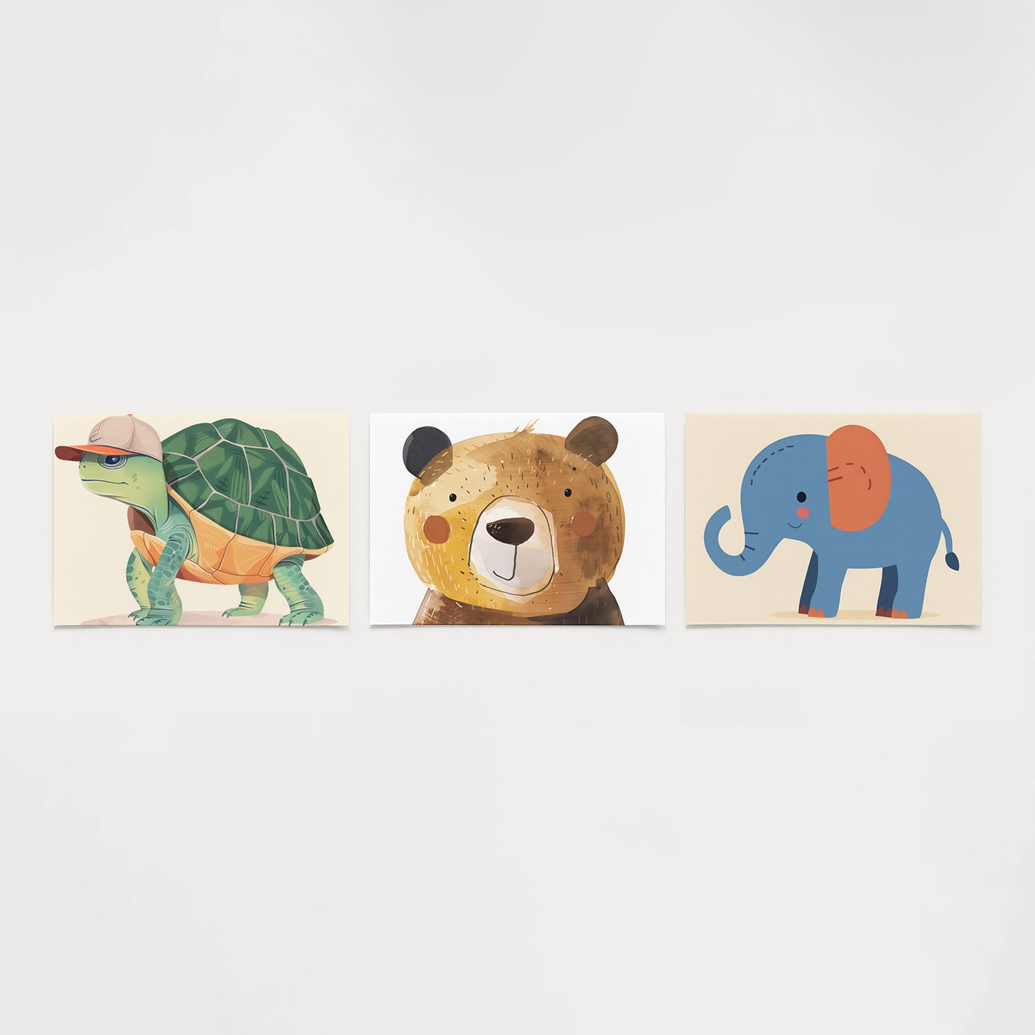 Kleurrijke schildpad Posterset