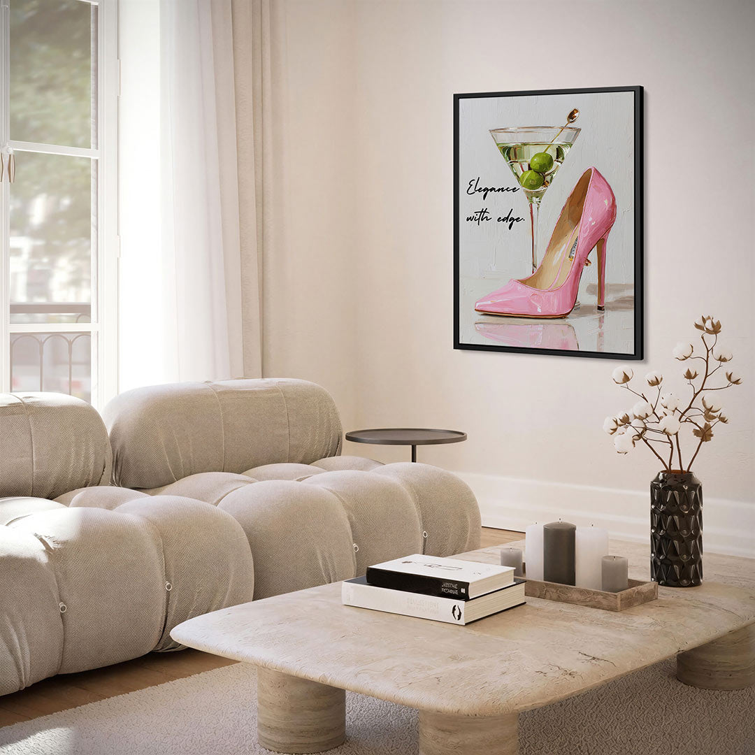 Schoen en cocktail Kunstwerk