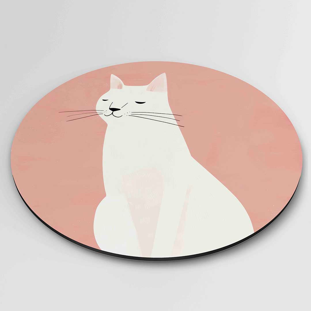 Witte kat Muurcirkel