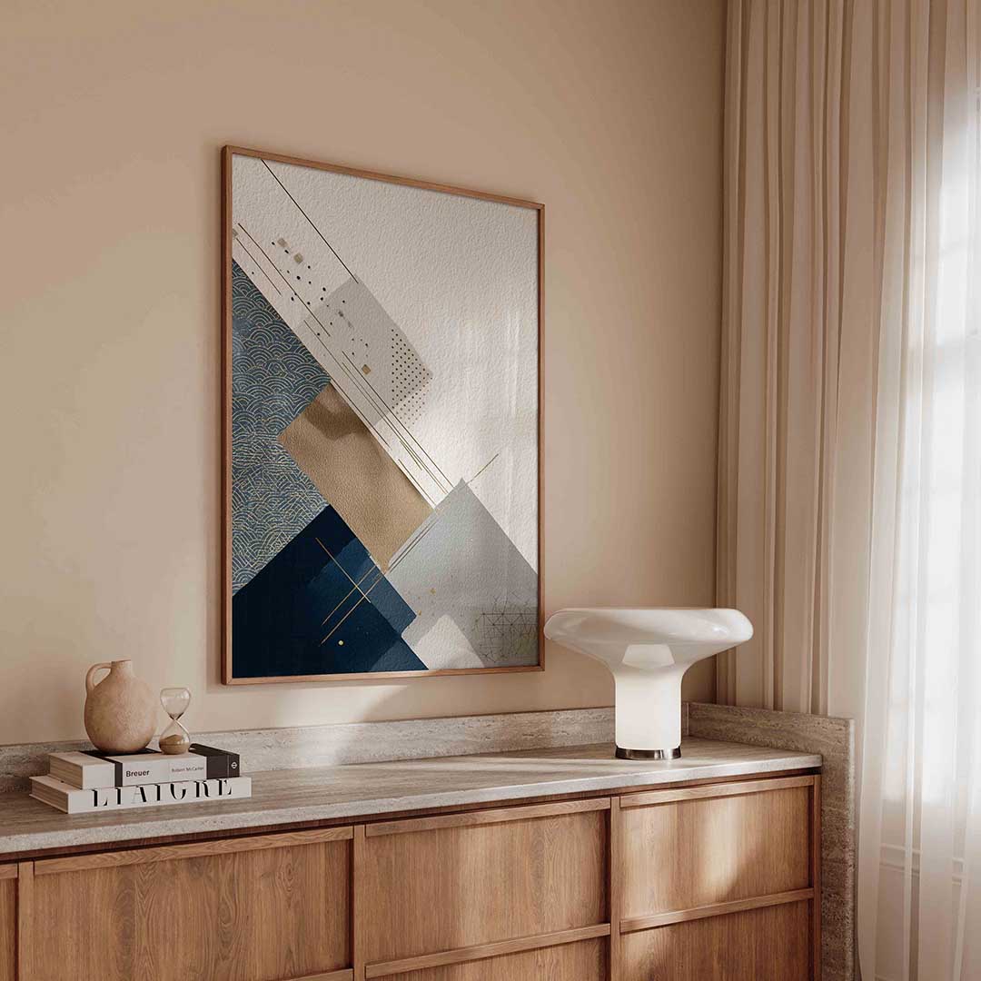 Abstracte geometrische vormen Poster
